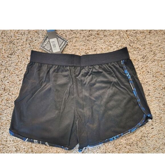 Moonshine Camo Short Black TEAL BLUE Camoflauge Shorts Workout - Picture 4 of 4